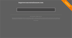 Desktop Screenshot of improveconcentrationnow.com