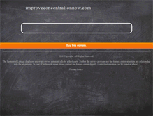 Tablet Screenshot of improveconcentrationnow.com